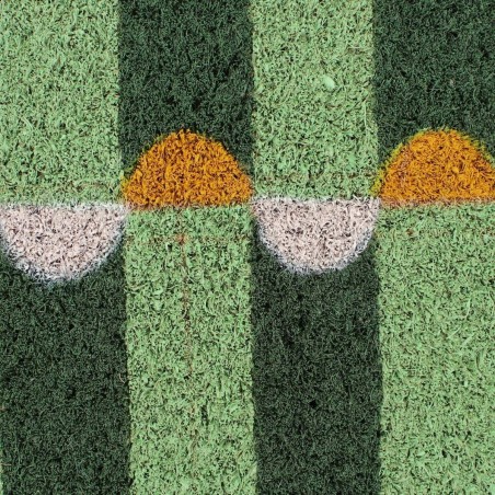 Paillasson coco vert géométrique 40x60cm | Hashtag Déco