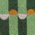 Paillasson coco vert géométrique 40x60cm | Hashtag Déco