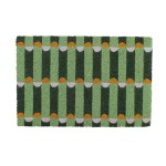 Paillasson coco vert géométrique 40x60cm | Hashtag Déco