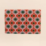 Paillasson coco rouge géométrique 40x60cm | Hashtag Déco