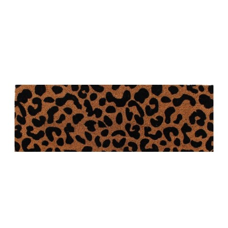 Paillasson coco léopard marron noir 25x75cm | Hashtag Déco