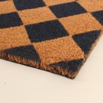 Paillasson coco damiers 40x60cm, style moderne | Hashtag Déco