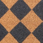 Paillasson coco damiers 40x60cm, style moderne | Hashtag Déco