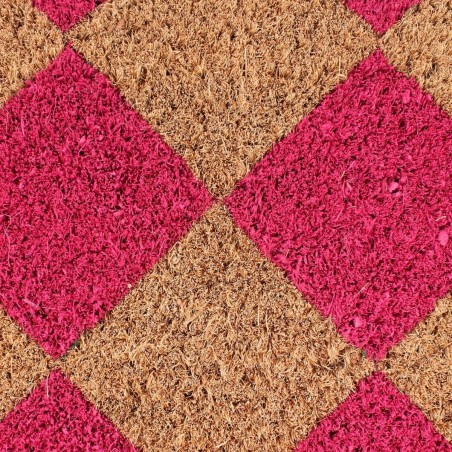 Paillasson coco damiers 40x60cm, style moderne | Hashtag Déco