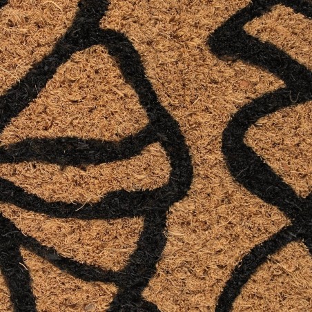 Paillasson coco fleurs marron 40x60 cm | Hashtag Déco