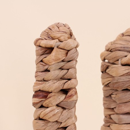 Cactus en fibres naturelles beige 35cm | Hashtag Déco