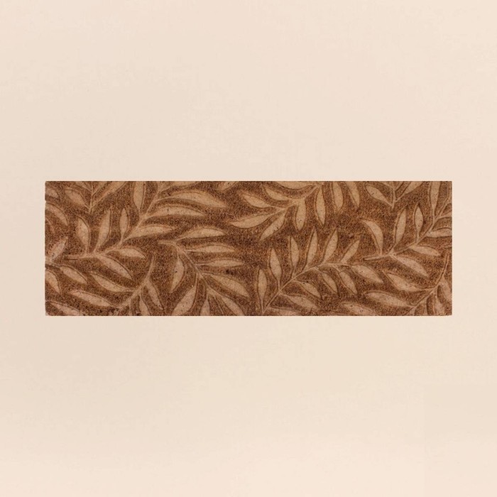 Paillasson coco marron feuillage 25x75cm | Hashtag Déco