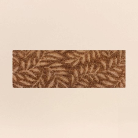 Paillasson coco marron feuillage 25x75cm | Hashtag Déco
