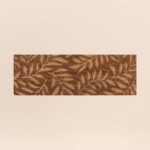 Paillasson coco marron feuillage 25x75cm | Hashtag Déco