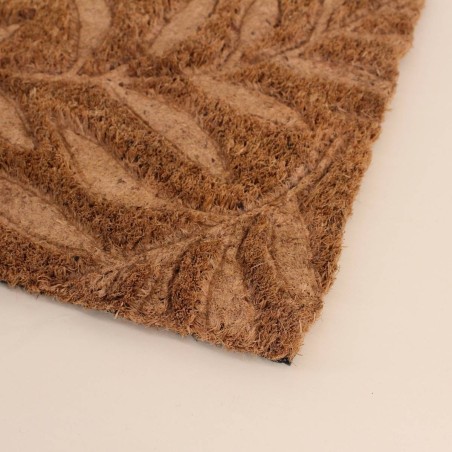 Paillasson coco marron feuillage 25x75cm | Hashtag Déco