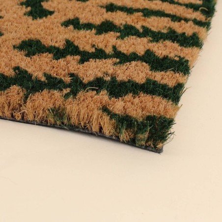 Paillasson coco vert fougères 25x75cm | Hashtag Déco