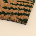 Paillasson coco vert fougères 25x75cm | Hashtag Déco