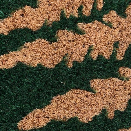 Paillasson coco vert fougères 25x75cm | Hashtag Déco