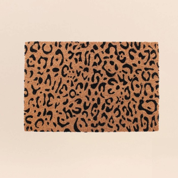 Paillasson léopard coco marron 40x60cm | Hashtag Déco