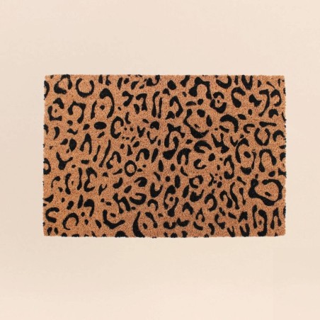 Paillasson léopard coco marron 40x60cm | Hashtag Déco