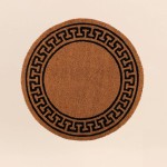 Paillasson rond coco marron noir 60cm | Hashtag Déco