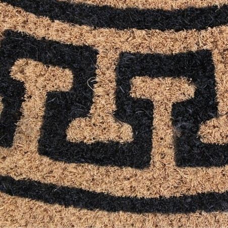 Paillasson rond coco marron noir 60cm | Hashtag Déco