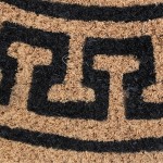 Paillasson rond coco marron noir 60cm | Hashtag Déco