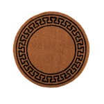 Paillasson rond coco marron noir 60cm | Hashtag Déco