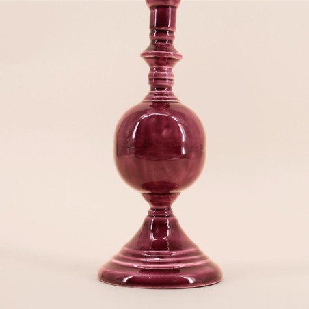 Bougeoir métal laqué 25cm élégant et moderne | Hashtag Déco