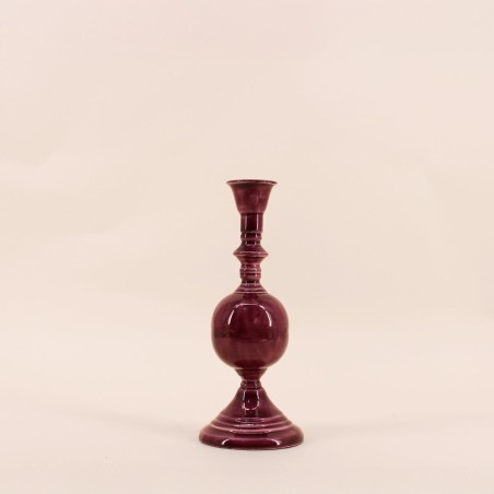 Bougeoir métal laqué 25cm élégant et moderne | Hashtag Déco