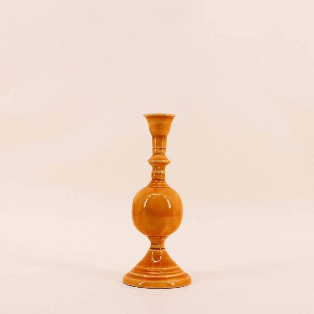 Bougeoir métal laqué 25cm élégant et moderne | Hashtag Déco