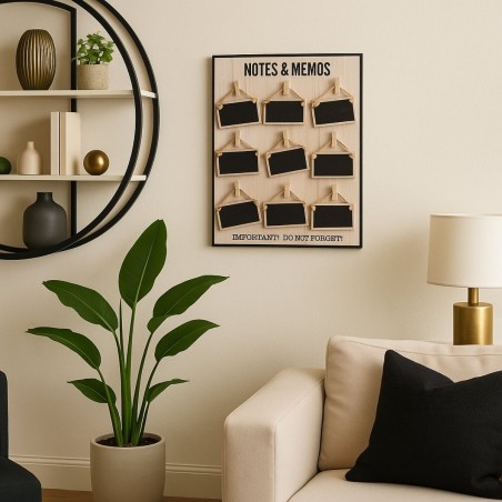 Memoboard 9 mini ardoises noires 40x30cm | Hashtag