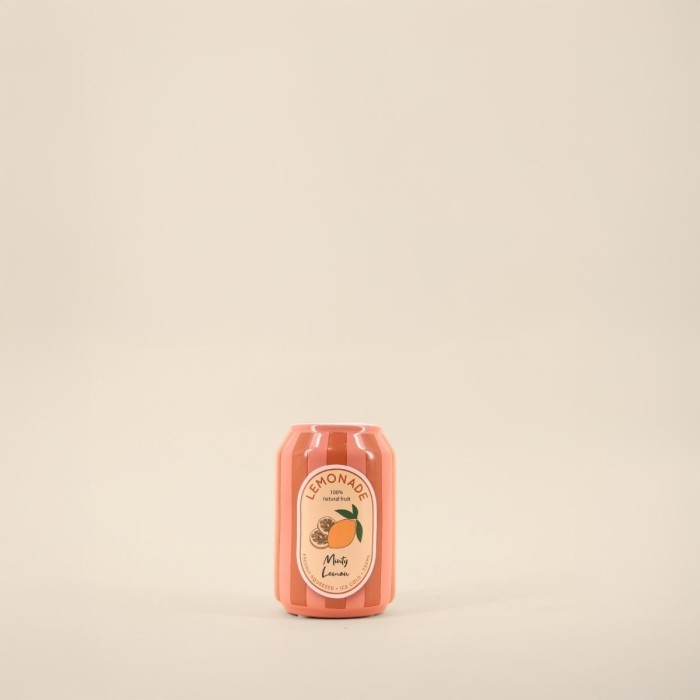 Vase céramique rayé rose/orange 11cm | Hashtag Déco