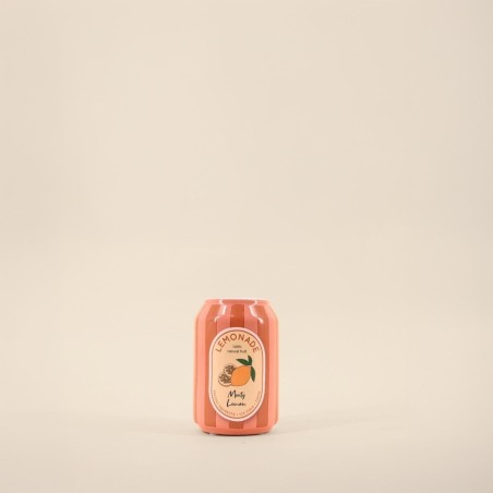 Vase céramique rayé rose/orange 11cm | Hashtag Déco