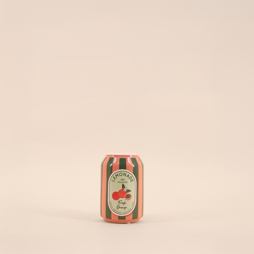 Vase céramique rayé rose/vert 11cm | Hashtag Déco