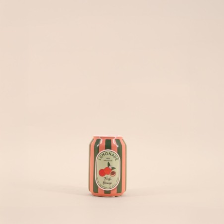 Vase céramique rayé rose/vert 11cm | Hashtag Déco