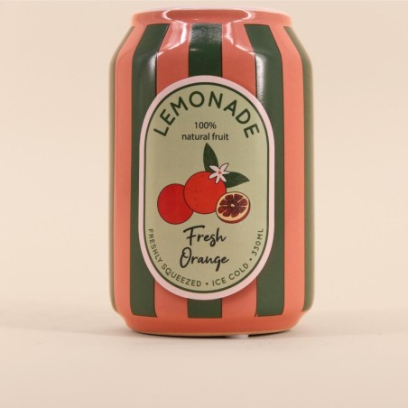 Vase céramique rayé rose/vert 11cm | Hashtag Déco