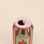 Vase céramique rayé rose/vert 11cm | Hashtag Déco