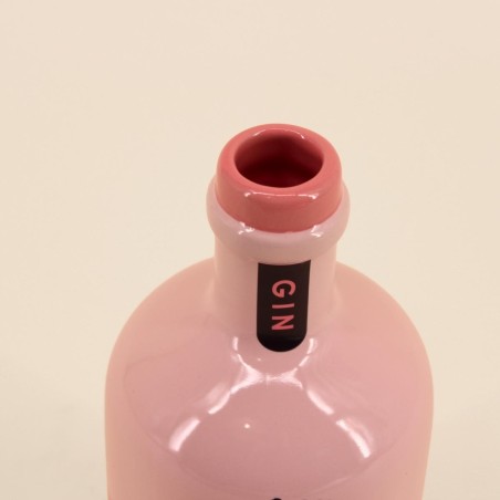 Vase bouteille en céramique rose 21cm élégant | Hashtag Déco