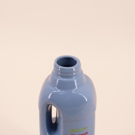 Vase bouteille dolomite bleu 26cm | Hashtag Déco