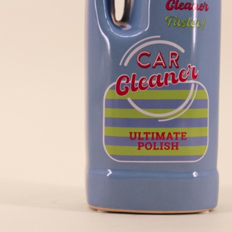 Vase bouteille dolomite bleu 26cm | Hashtag Déco