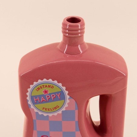 Vase bouteille rose en dolomite 29cm | Hashtag Déco