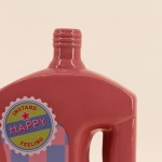 Vase bouteille rose en dolomite 29cm | Hashtag Déco