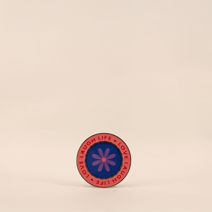 Cadre photo rond rose laqué en zinc | Hashtag Déco