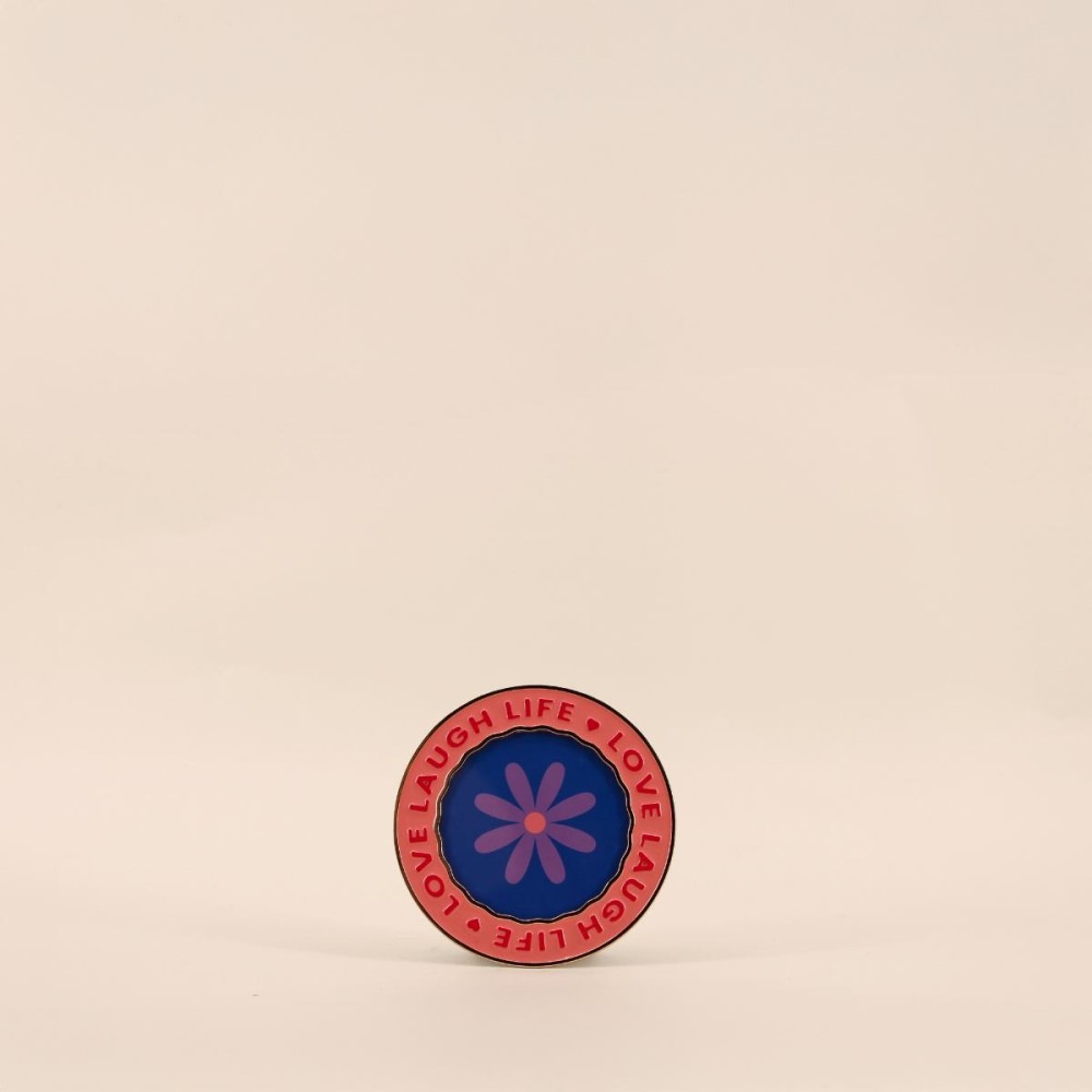 Cadre photo rond rose laqué en zinc | Hashtag Déco