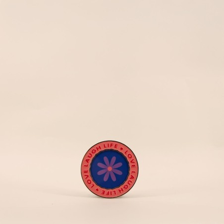 Cadre photo rond rose laqué en zinc | Hashtag Déco