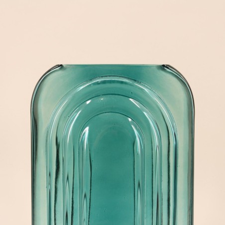 Vase verre vintage géométrique h28cm | Hashtag Déco