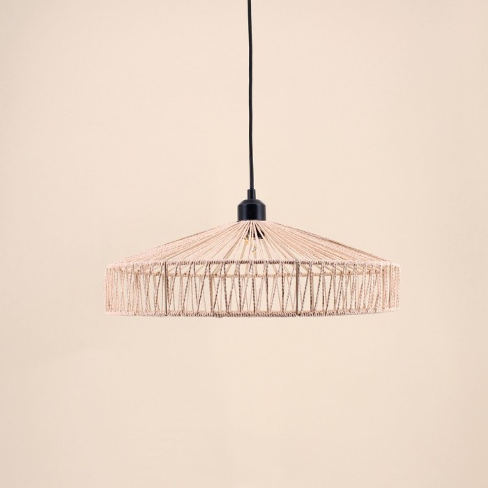 Suspension ronde en corde beige 45cm | Hashtag Déco