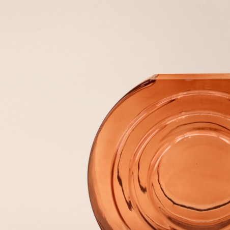 Vase verre vintage géométrique h19cm élégant | Hashtag Déco