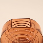 Vase verre vintage géométrique h19cm élégant | Hashtag Déco