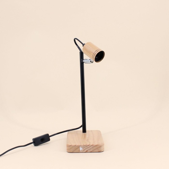 Lampe de bureau métal et bois 32cm | Hashtag Déco