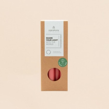 Set de 10 bougies rouille 20 cm en stéarine | Hashtag Déco