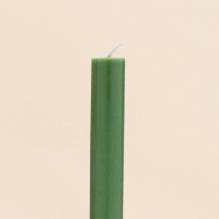 Set 10 bougies cierges vert foncé écologiques | Hashtag Déco