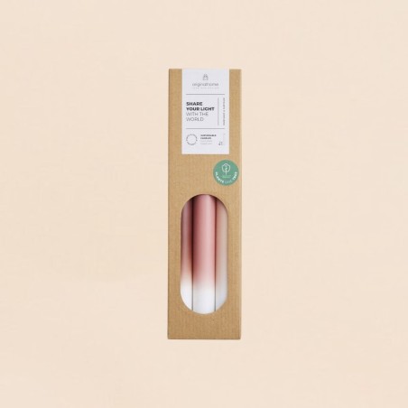 Set 3 bougies rose parme violet 30cm | Hashtag Déco