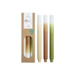 Set de 3 bougies dégradées beige camel vert | Hashtag Déco